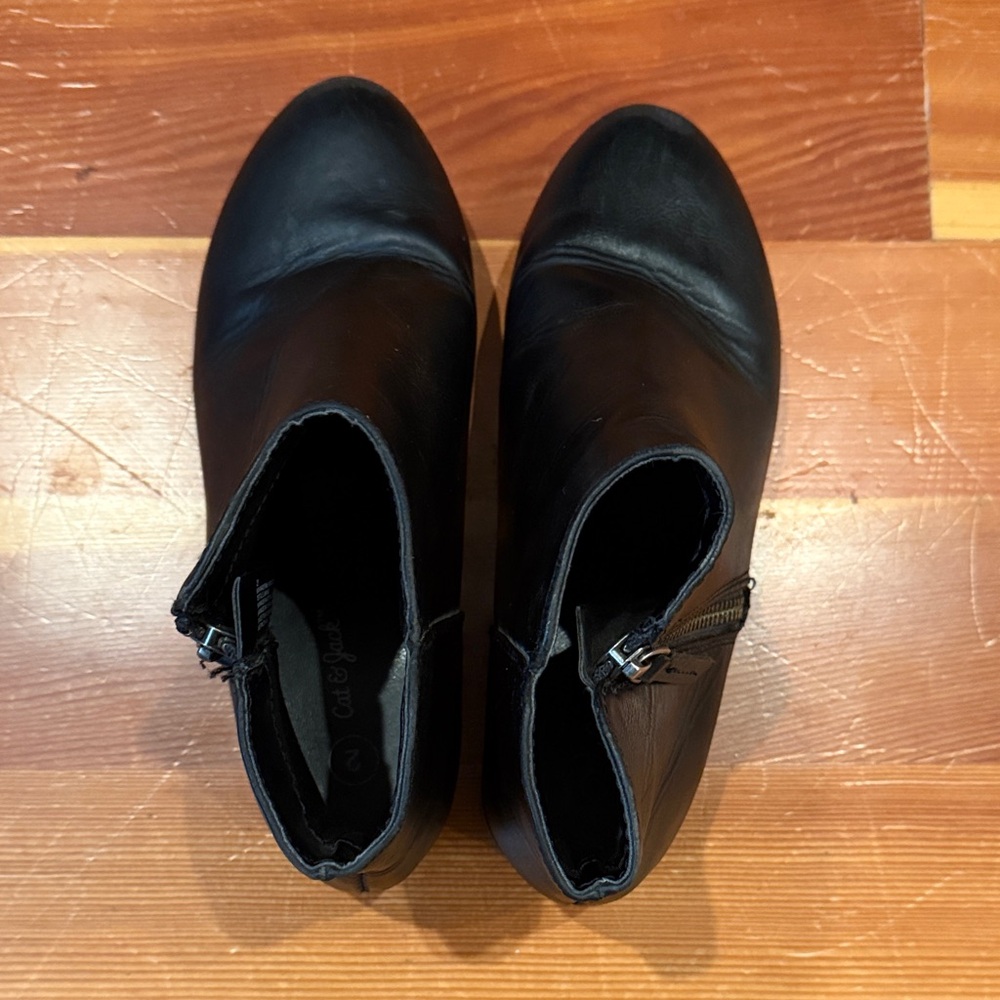 Cat & Jack Black Ankle Boots with Zipper